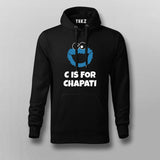 C Is For Chapati Desi Monster Funny Hoodies For Men