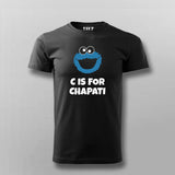 C Is For Chapati Desi Monster Funny T-shirt For Men