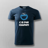 C Is For Chapati Desi Monster Funny T-shirt For Men