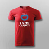 C Is For Chapati Desi Monster Funny T-shirt For Men