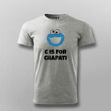 C Is For Chapati Desi Monster Funny T-shirt For Men