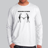 Developer Vs Tester Funny Arguments Programming Full Sleeve For Men Online India