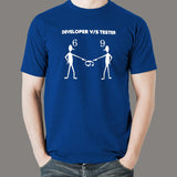 Developer Vs Tester T-Shirt - Code in Unity, Debug in Dispute