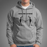 Developer Vs Tester Funny Arguments Programming Hoodies For Men India