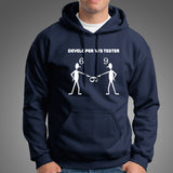 Developer Vs Tester Funny Arguments Programming Hoodies For Men