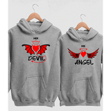 Devil and Angel Couple Hoodies