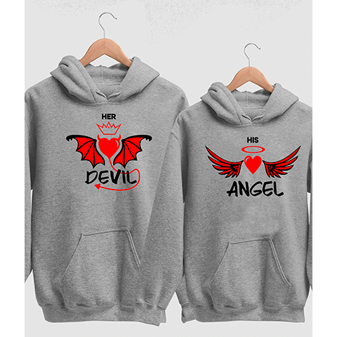 Hoodie devil and angel 2025