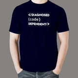 Computer Geeks - Diagnosed Code Dependent Coding T-Shirt For Men
