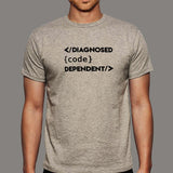 Computer Geeks - Diagnosed Code Dependent Coding T-Shirt For Men