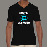 Digital Overload V-Neck T-Shirt For Men's Online
