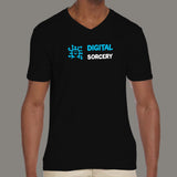 Digital Sorcery Funny Programming Humor Men’s Profession V Neck T-Shirt Online
