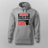 EASILY DISTRACTED BY CATS Hoodie For Men