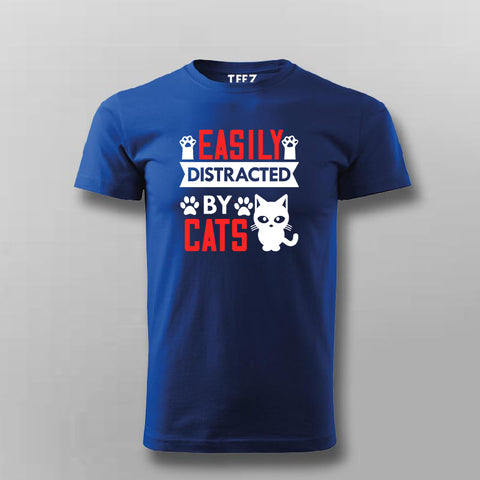 EASILY DISTRACTED BY CATS T-shirt For Men