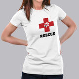 Dog Rescue T-Shirt For Women Online India