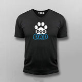 Dog Dad Geeky V neck T-shirt For Men Online Teez