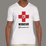 Dog Rescue V Neck T-Shirt For Men Online India