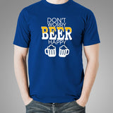 Don't Worry Beer Happy Men's Funny Beer T-Shirt