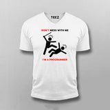 Don't Mess With Me I Am A Programmer Vneck T-Shirt For Men Online