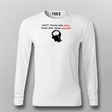 Don't Train For Skill Train For Mindset Men's Motivational Fullsleeve India