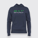 Don't Try This At Home Linux Super User Command Sudo rm rf Programmer Funny T-Shirt For Women