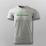 Linux Sudo Command Warning Men's T-Shirt - Code with Caution