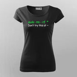 Don't Try This At Home Linux Super User Command Sudo rm rf Programmer Funny T-Shirt For Women