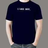 Funny Dos Boss Geek Programmer T-Shirt For Men