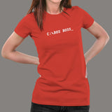 Funny Dos Boss Geek Programmer T-Shirt For Women Online India