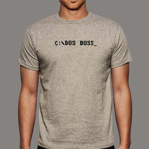 Funny Dos Boss Geek Programmer T-Shirt For Men Online India