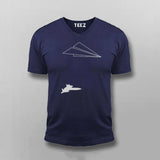 Dream Paper Flight Funny V Neck T-shirt For Men Online teez