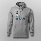 EAT SLEEP BOOK REPECT Funny Hoodies For Men