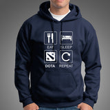 Eat Sleep Dota Repeat Hoodies For Men India