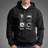 Eat Sleep Dota Repeat Hoodies For Men