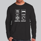 Eat Sleep Robotics Repeat Men's Funny Robot T-Shirt