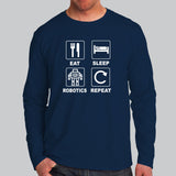 Eat Sleep Robotics Repeat Men's Funny Robot T-Shirt