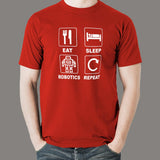 Eat Sleep Robotics Repeat Men's Funny Robot T-Shirt