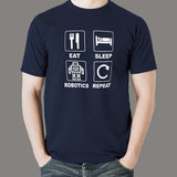 Eat Sleep Robotics Repeat Men's Funny Robot T-Shirt