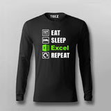 Eat Sleep Excel Repeat Accountant Fullsleeve T-Shirt For Men Online India