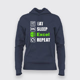 Eat Sleep Excel Repeat Accountant Humour Hoodies For Women
