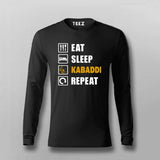 Eat Sleep Kabaddi Repeat T-shirt For Men