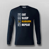 Eat Sleep Kabaddi Repeat T-shirt For Men