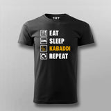 Eat Sleep Kabaddi Repeat T-shirt For Men