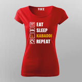 Eat Sleep Kabaddi Repeat T-Shirt For Women