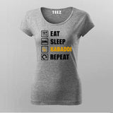 Eat Sleep Kabaddi Repeat T-Shirt For Women