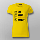 Eat Sleep Kabaddi Repeat T-Shirt For Women