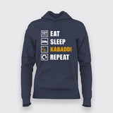 Eat Sleep Kabaddi Repeat Hoodies For Women