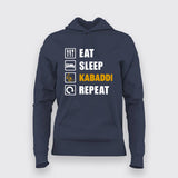 Eat Sleep Kabaddi Repeat T-Shirt For Women