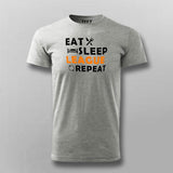 Eat Sleep League Repeat T-Shirt For Men