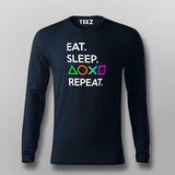 Eat Sleep Playstation Repeat Men's Gaming T-Shirt