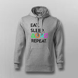 Eat Sleep Playstation Repeat Men's Gaming Hoodies